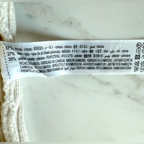 Zara knit Cropped Top Crew-Neck Muscle Sweater Vest Beige Ribbed Tank Top Size M - Picture 11 of 16